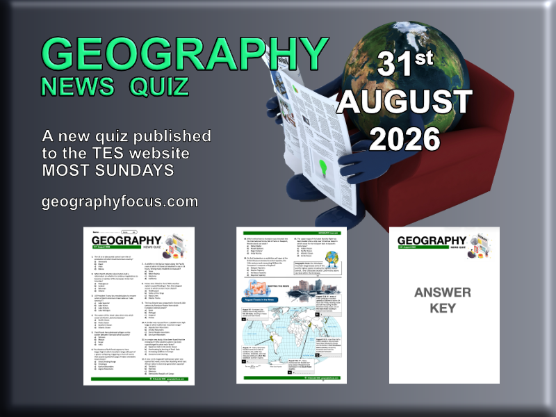 Geography News Quiz - 31 August 2026