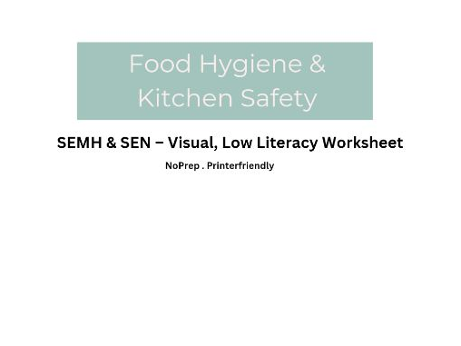 Life Skills Kitchen Safety – SEN