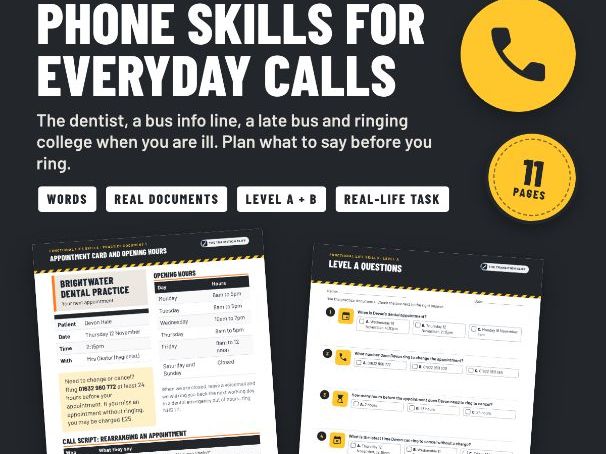 Phone Skills for Everyday Calls: Appointments + Voicemail - SEND KS4 Post-16 UK
