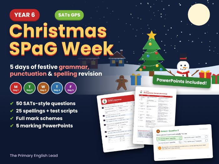 Year 6 SPaG SATs Revision Christmas Week