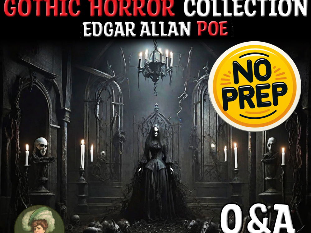 Edgar Allan Poe Gothic Horror Bundle | 17 Stories | No Prep Sub Plans