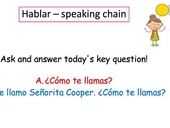KS3 Spanish Viva 1 – Mi vida Lesson 1: ¿Cómo te llamas? (PPT)