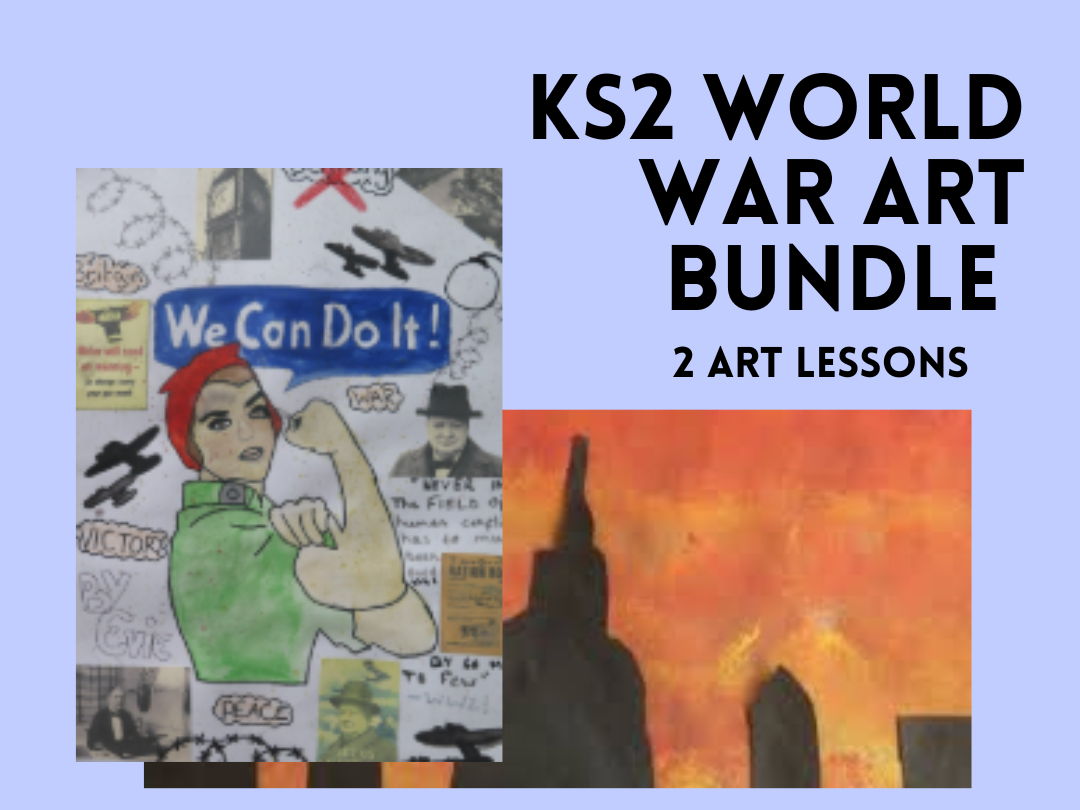 KS2 World War Art Lesson Bundle | WW2 Art Pack | 5 World War 2 Activities | VE Day Art Lesson | History Linked Art