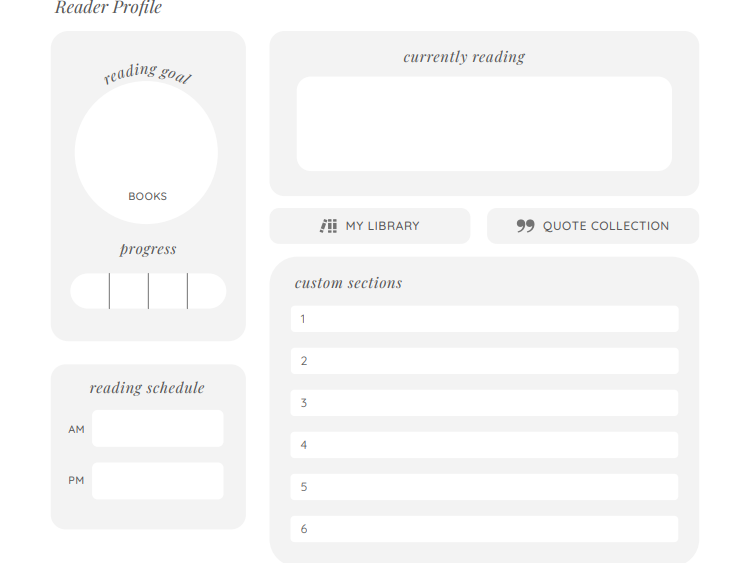 Digital Reading Journal Book