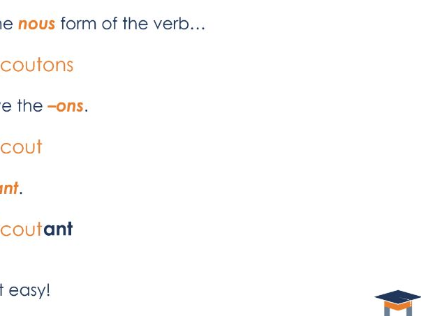 French - The present participle introduction