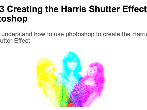 Harris Shutter Effect Photography Mini Project