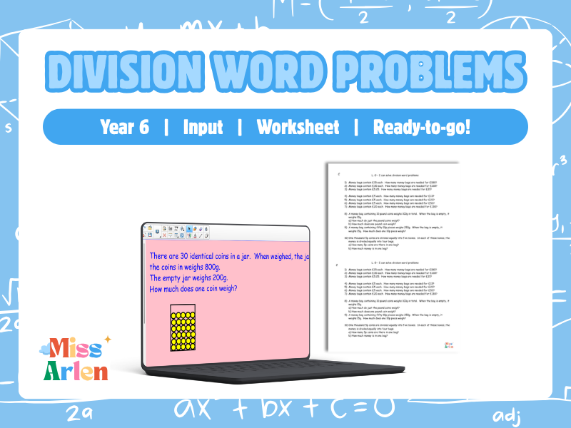 Year 6 Division Word Problems Lesson