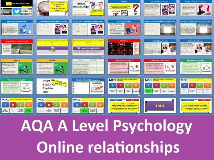 Online relationships | 2025 Spec - AQA A Level Psychology (Relationships)