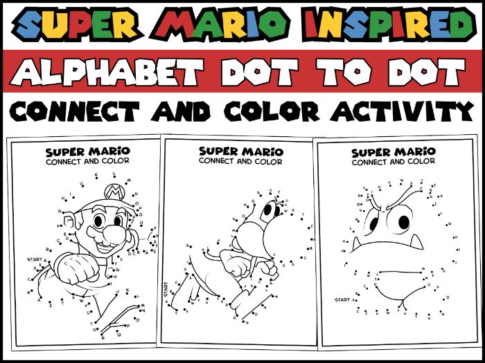 Super Mario Alphabet Dot-to-Dot | A-Z Practice