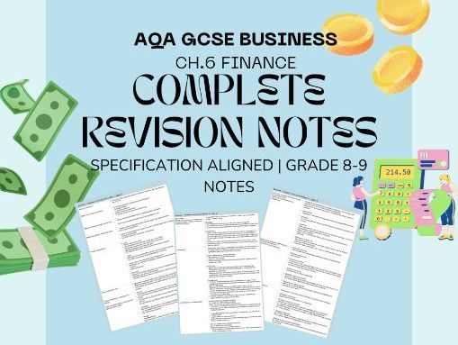 AQA GCSE Business – Finance Revision Notes