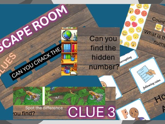 ESCAPE ROOM - Use for transition to year 7