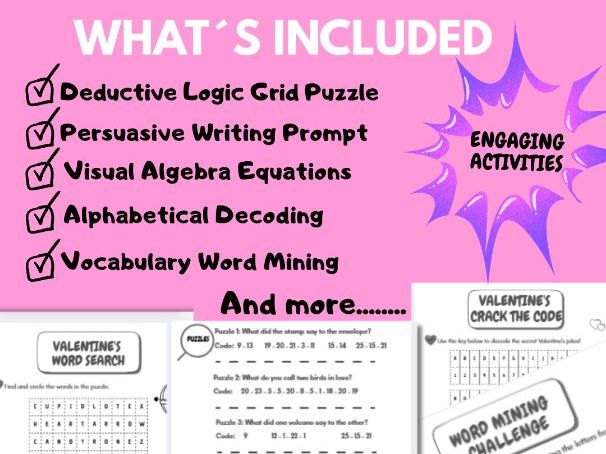 Valentine's Brain Busters (KS2 & KS3 Logic)