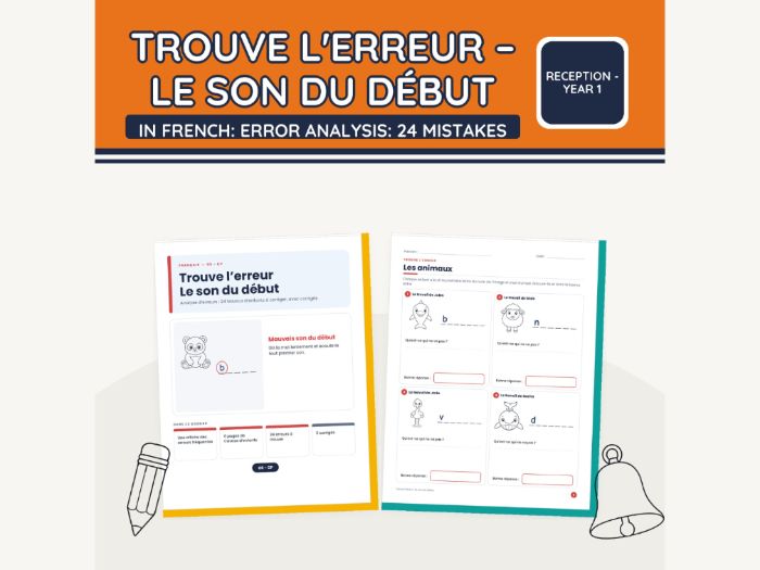 French Find the Mistake: Initial Sounds