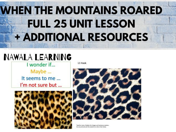 When the Mountains Roared Full 25 lesson English Unit + Additional Resources