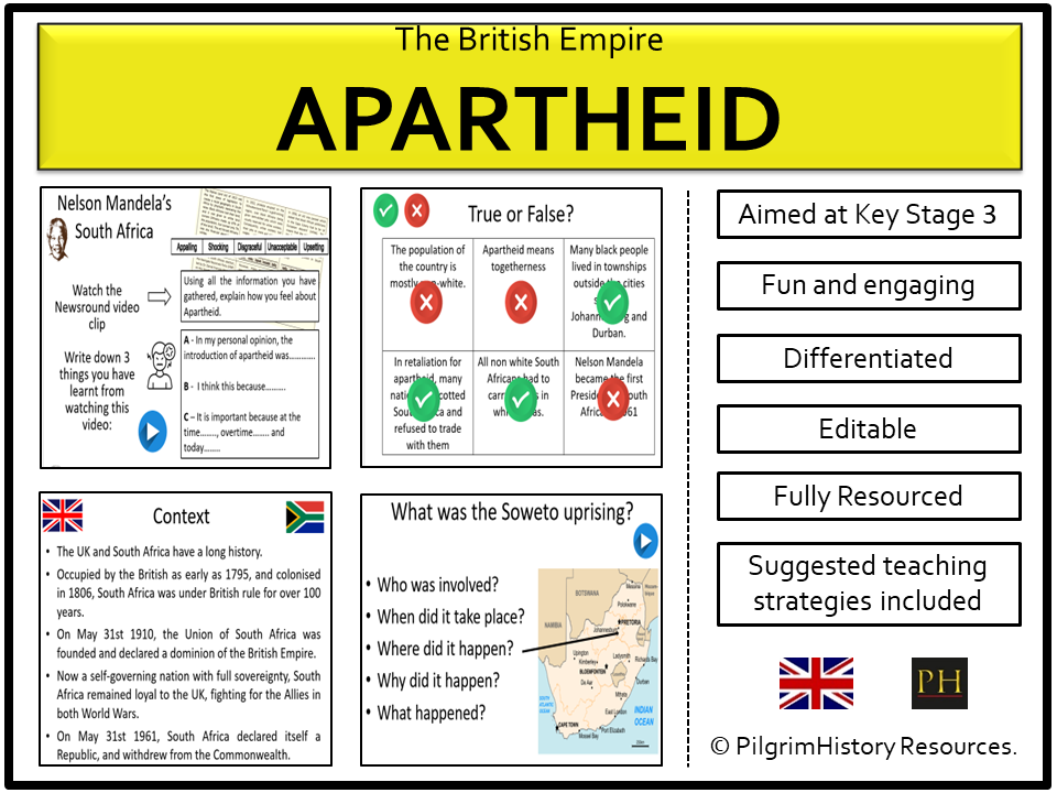KS3 British Empire: How did Nelson Mandela challenge apartheid in South Africa?