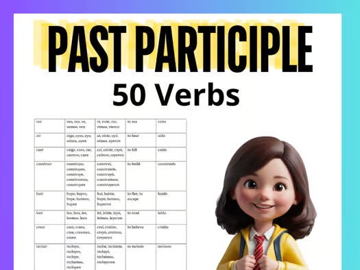 Spanish Irregular Verbs List | Past Participle in Spanish | Pasado Participio