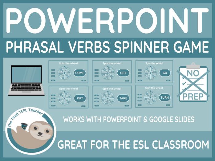 ESL Phrasal Verb Spinner Powerpoint Game