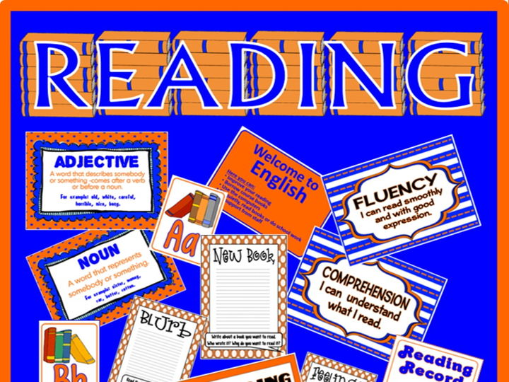 READING - ACTIVITIES CHARACTERS AUTHOR READING COMPREHENSION DISPLAY BOOK CORNER