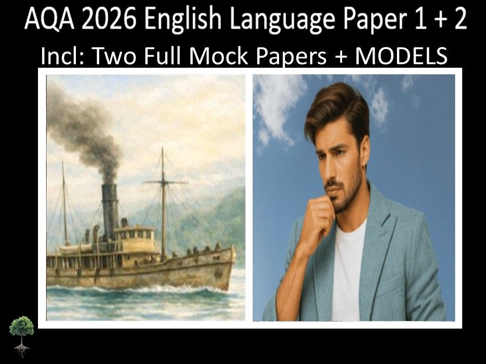 Two AQA 2026 English Language Paper 1 + 2 Mocks | MODELS