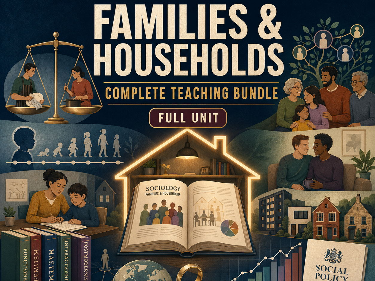 A Level Sociology: Families and Households- ALL LESSONS