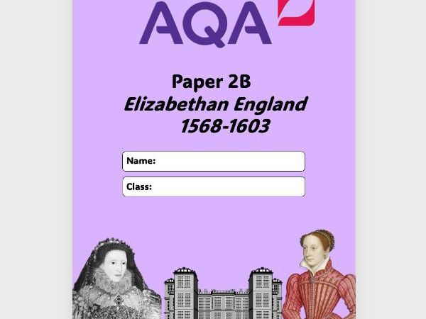 GCSE Elizabethan England Workbooklet