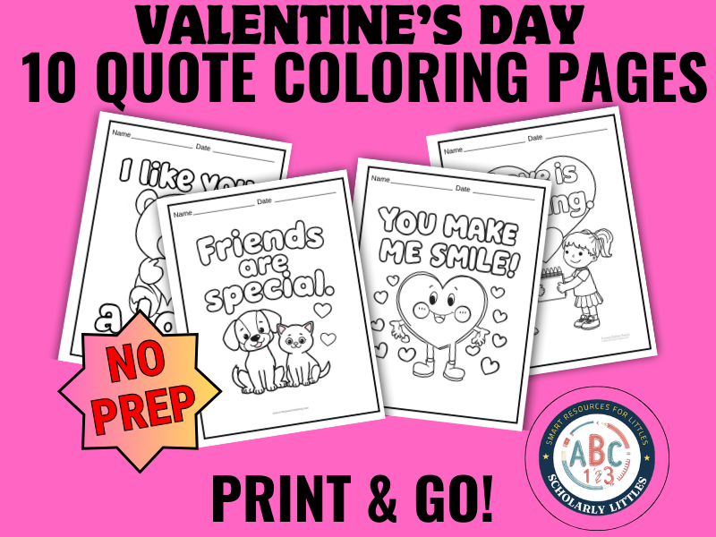 Valentine’s Day Quote Coloring Pages