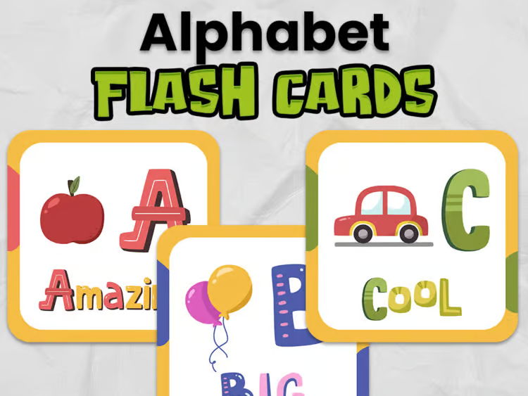 Alphabet Flash Cards | EYFS & KS1 Phonics Resource | Printable A–Z Alphabet Cards