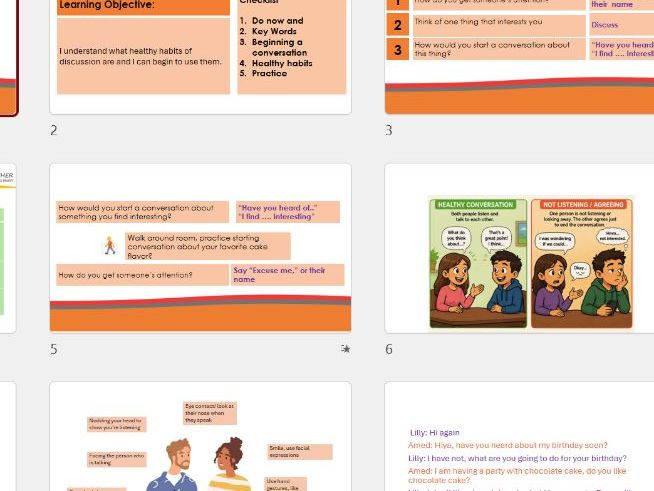 Healthy Habits of Discussion Lesson