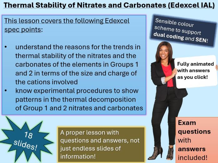 Thermal Stability of Carbonates and Nitrates (click for video preview)