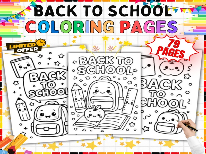 Back to School Coloring Pages | 79 Printable Sheets | First Week Activities
