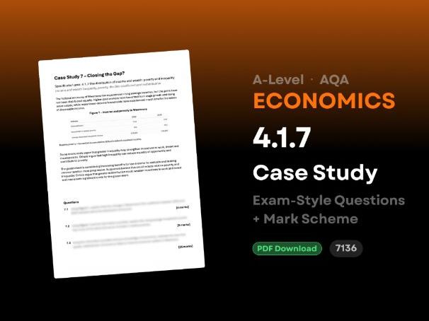 A-Level AQA Economics: 4.1.7 Case Study