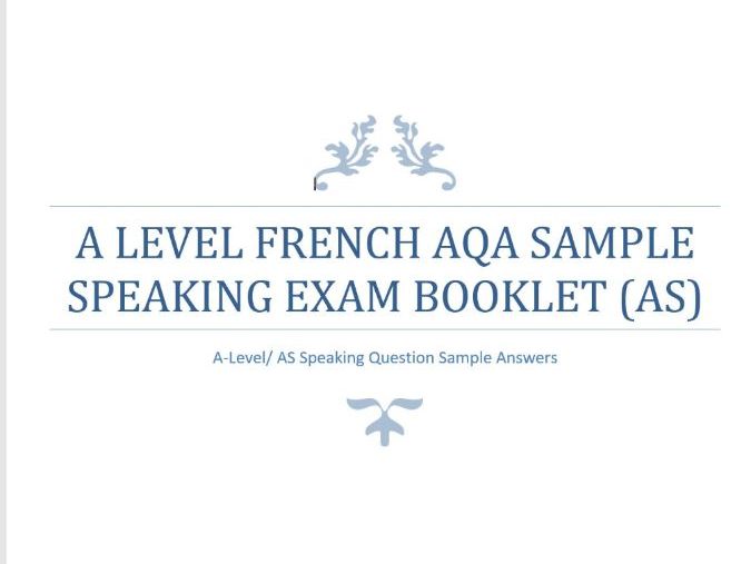 AS Level French Speaking Q