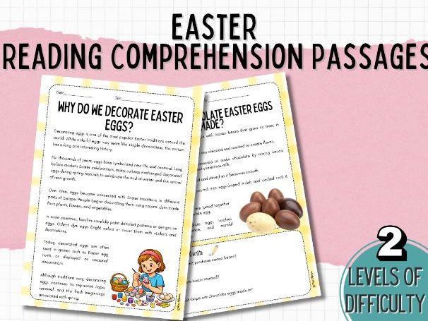 Easter Differentiated Reading Comprehension | Informational Texts | Spring & Easter Traditions