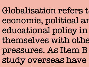 Globalisation and education  Top Band 30 marker - Sociology A level