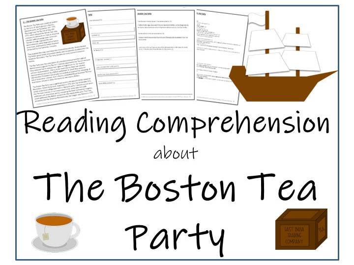 The Boston Tea Party Reading Comprehension by Irvine109 | Teaching ...