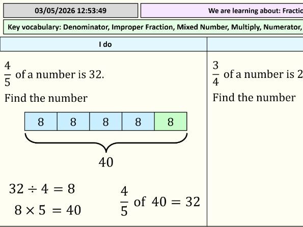 Fractions of an amount - Full Lesson