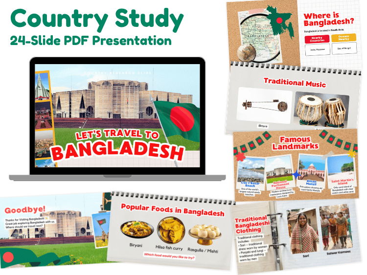 Bangladesh Country Study | Geography & Culture 24-Slide PDF Presentation