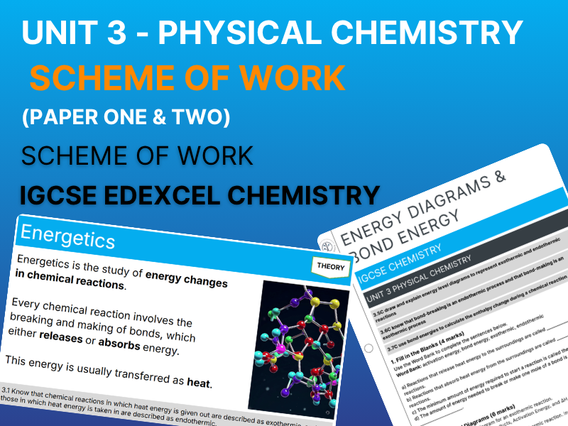 Edexcel IGCSE Chemistry – Unit 3 Scheme of Work