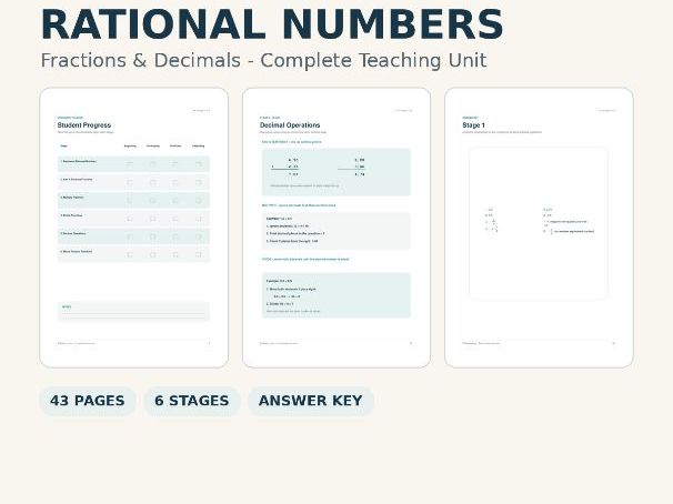 Fractions & Decimals Teaching Booklet