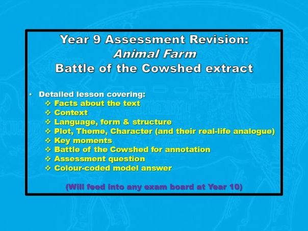 Year 9 Animal Farm Assessment Revision