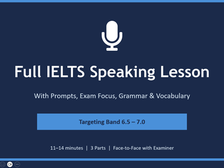 IELTS Speaking Full Lesson – Band 6.5–7.0 Strategies, Cue Cards, Model Answers & Discussion Practice
