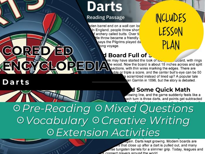Darts Reading Comprehension Passage - Cored Ed Encyclopedia