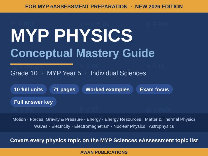 IB MYP Individual PHYSICS Conceptual Criterion A Mastery Guide