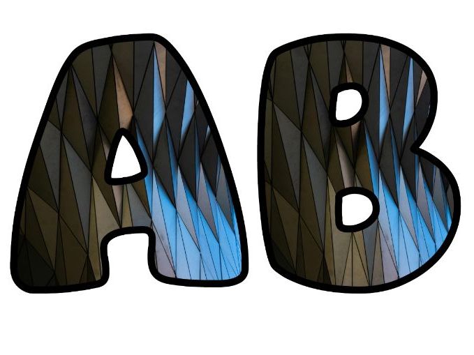 Abstract Art Metals Classroom Display | Lettering Set | Upper & Lowercase, 0-9 and Signs