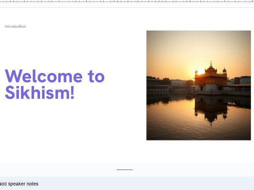 Welcome to Sikhism! Key Stage One - Assembly/Lesson - Powerpoint