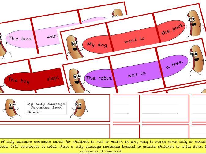 Silly Sausage Sentences Teaching Resources