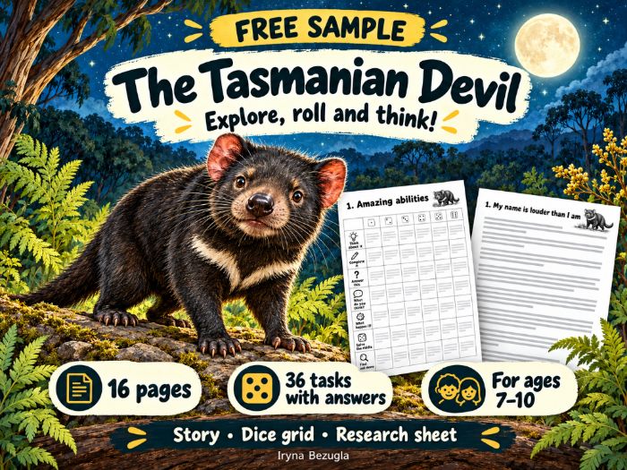 he Tasmanian Devil – A Free Discovery Adventure for Kids