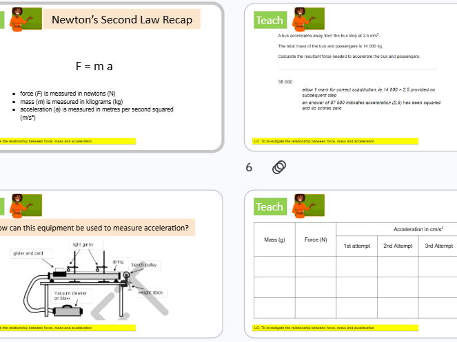 Acceleration required practical GCSE Combined Science AQA