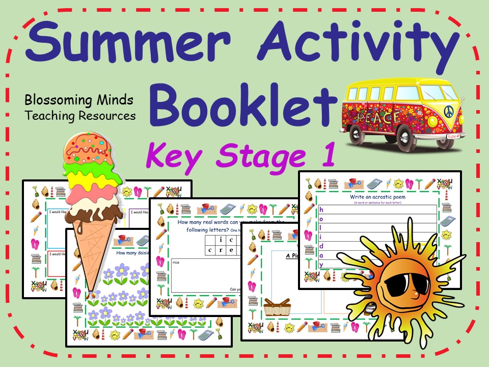 Key Stage 1 End Of Year Summer Activity Booklet 30 Pages By