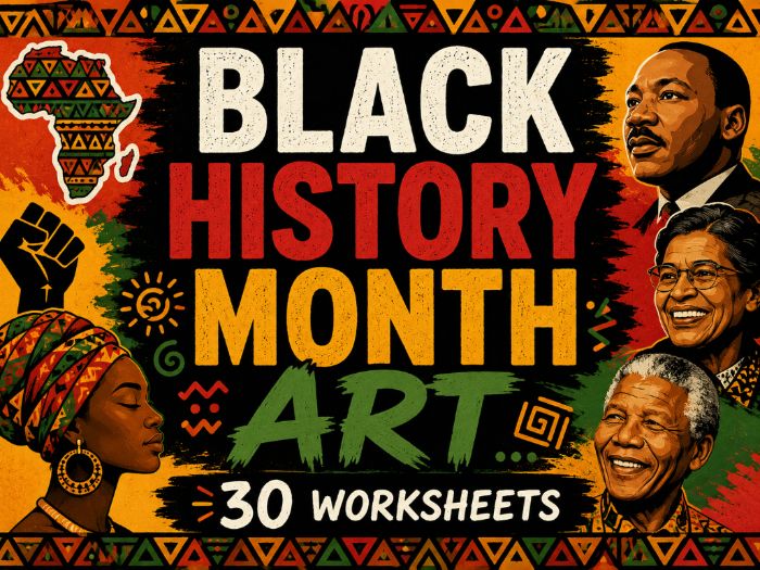 Black History Month Art | 20 Creative Drawing Challenge Worksheets | KS2 KS3 KS4 | Cultural Art Acti